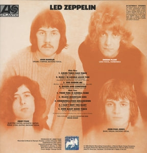 I - 180 Gr. Single Sleeve Replicating the Original Album - Back Cover