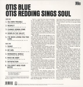 Otis Blue - 180gr. Vinyl // Special Edition On Blue Vinyl - Back Cover