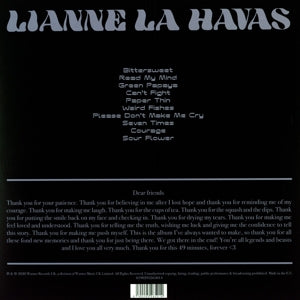 Lianne La Havas - Back Cover
