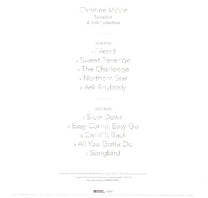 Songbird - First Ever Compilation Incl. 2 Unreleased Tracks - Back Cover