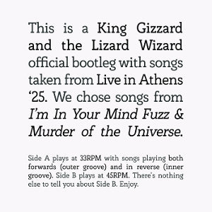Songs From I'm In Your Mind Fuzz & Murder of the Universe Live In Athens '25 - Cover