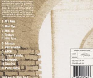 Niafunke - 1999 Album - Back Cover